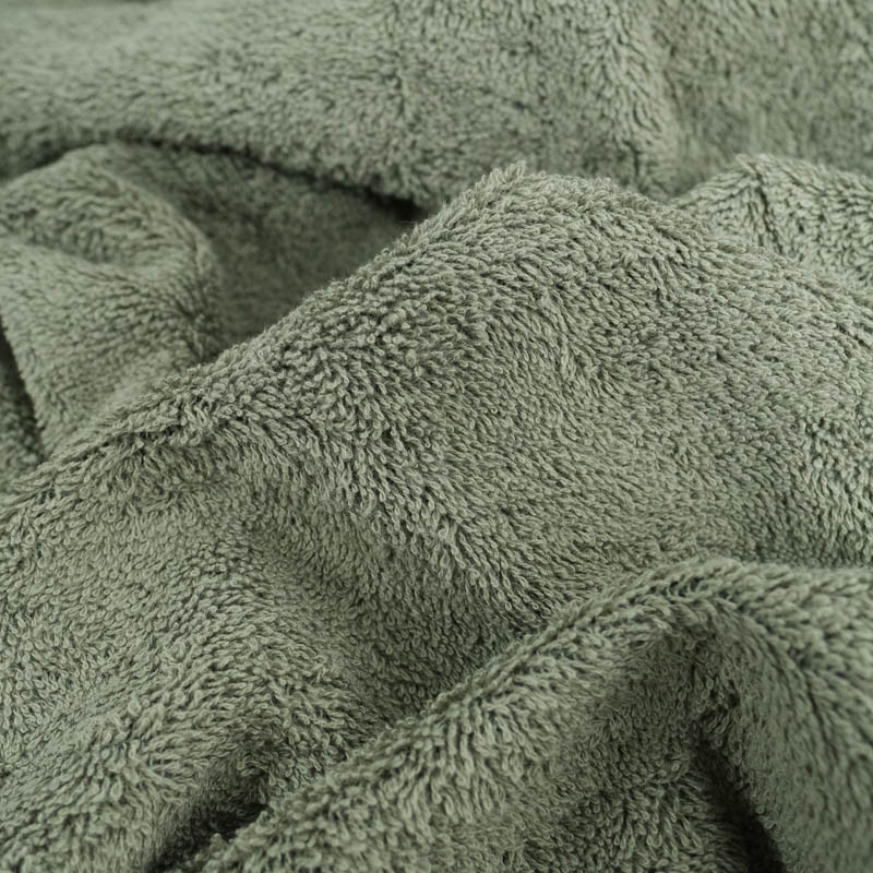 Moss Green run-resistant cotton terry fabric- Maison Klem